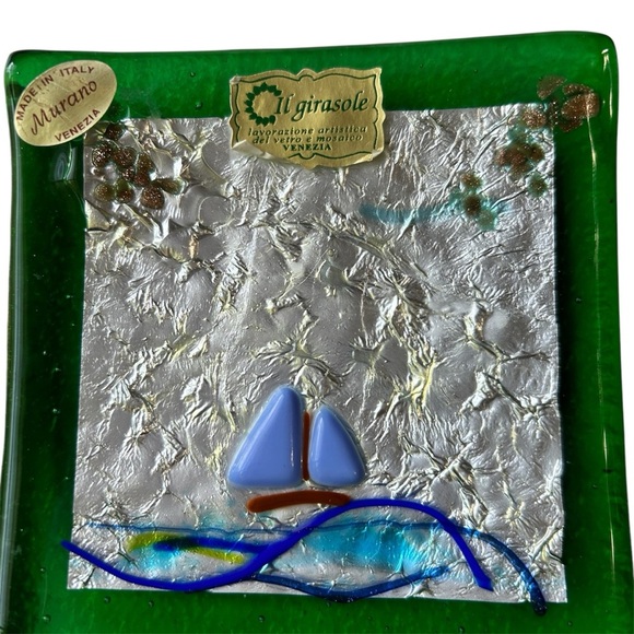 Il Girasole Murano Glass Decorative Plate - Picture 1 of 5